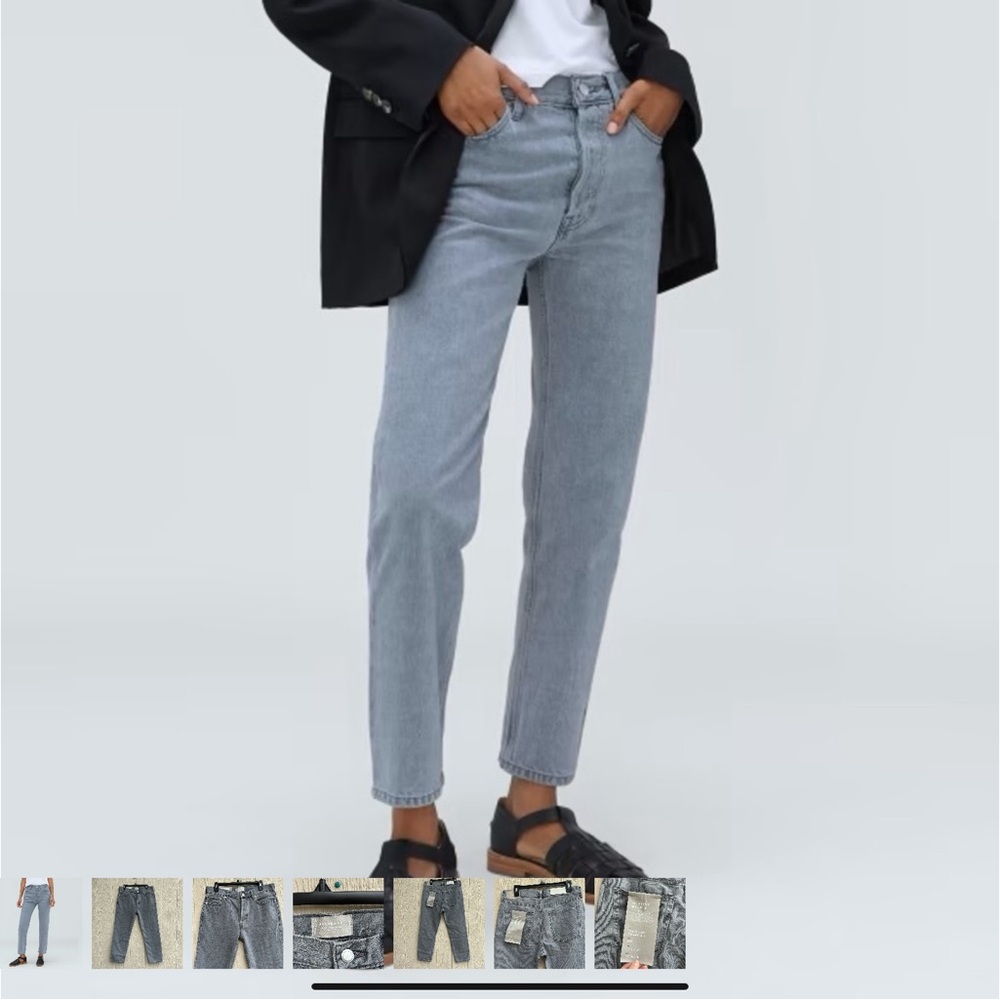 Everlane The Relaxed Straight Fit Cotton Jean Gray button fly size 29 R